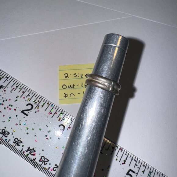 Sterling Silver Thick Double Band Ring, Size 2 - Picture 7 of 13